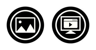 Alben und Video Streaming Symbol vektor