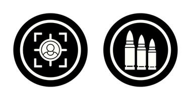 Ziel und Kugeln Symbol vektor