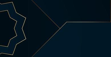 abstrakter Hintergrund Luxus dunkelblau mit Gold vektor