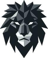 vektor kraft en svart lejon logotyp design svart sammet royalty lejon insignier i vektor