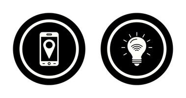 Geographisches Positionierungs System und Clever Energie Symbol vektor