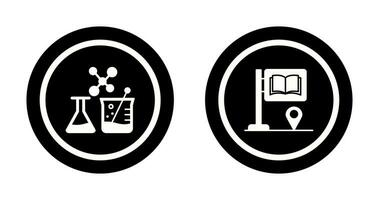 Zeichen Tafel und Chemie Symbol vektor