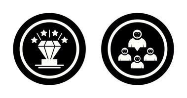 Diamant und Gruppe Symbol vektor