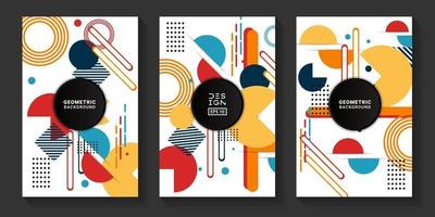 Poster-Design-Vorlagen im japanischen Stil für Buchcover eingestellt vektor
