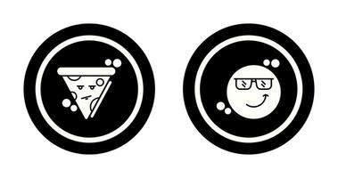 Pizza und cool Symbol vektor