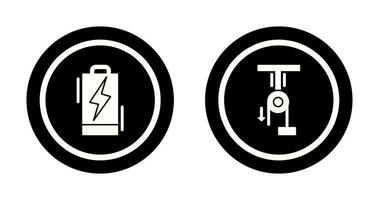 Batterie und Pully Symbol vektor