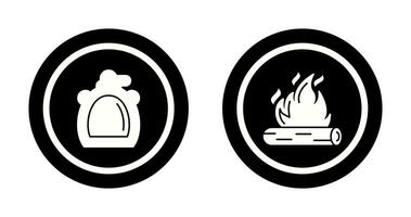 Kantine und Lagerfeuer Symbol vektor