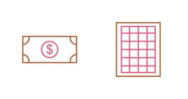 Dollar Rechnung und Tabelle von Preise Symbol vektor