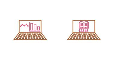 uppkopplad statistik och uppkopplad studie ikon vektor