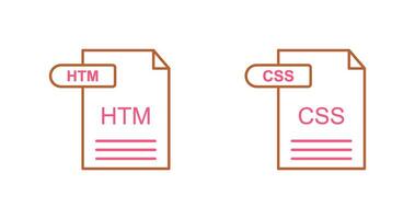 htm und CSS Symbol vektor