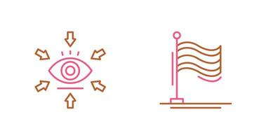 Visualisierung und Flagge Symbol vektor