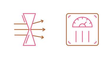 dispersion och vikt skala ikon vektor