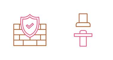 Firewall und Sitz Symbol vektor