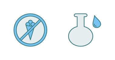 sauer Flüssigkeit und Nein Eis Symbol vektor