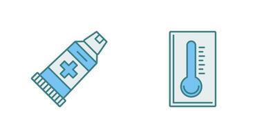 Einfügen und Thermometer Symbol vektor