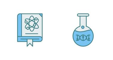 Wissenschaft und DNA Symbol vektor