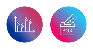 Giing Abstimmung und Kandidat und Graph Symbol vektor