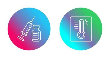 Spritze und Thermometer Symbol vektor