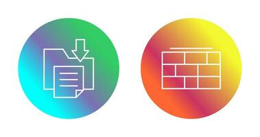 Datei Lager und Backstein Mauer Symbol vektor