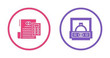 Hochzeit Kosten und Hochzeit Ring Symbol vektor