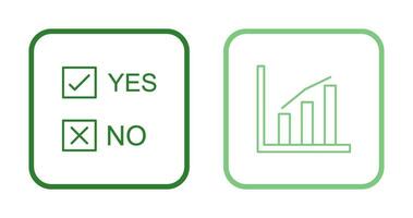 Ja Nein Möglichkeit und Statistiken Symbol vektor