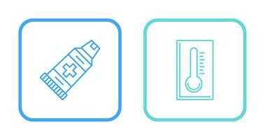 Einfügen und Thermometer Symbol vektor