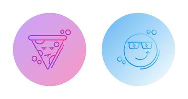 Pizza und cool Symbol vektor