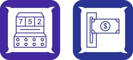 Slot Maschine und Slot von Rechnungen Symbol vektor