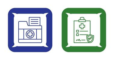 Mappe und Gesundheit Schutz Symbol vektor