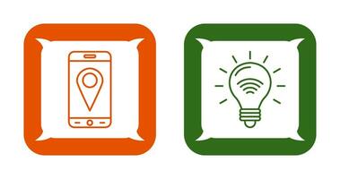 Geographisches Positionierungs System und Clever Energie Symbol vektor