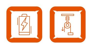 Batterie und Pully Symbol vektor