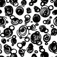 en svart och vit mönster med cirklar och virvlar vektor