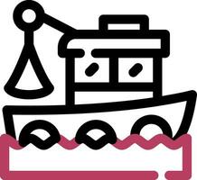 Fischerboot kreatives Icon-Design vektor