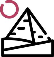 Pyramide Landschaft kreativ Symbol Design vektor