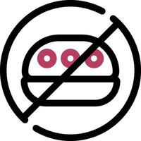 Nein Essen kreativ Symbol Design vektor