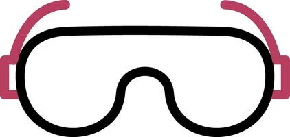 Labor Brille kreativ Symbol Design vektor