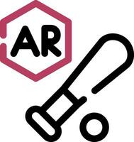 ar Baseball kreativ Symbol Design vektor