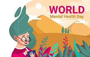 Welttag der psychischen Gesundheit vektor