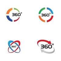 360-Grad-Ansicht verwandte Vektorsymbole