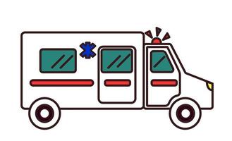 Krankenwagen Notwagen flaches Konzept. Vektor-Illustration vektor