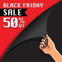 Black Friday Sale auf Flip-Page mit Handillustration vektor