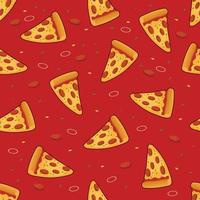 pizza sömlösa mönster bakgrund vektor
