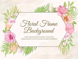 schöne Hochzeitsbanner-Hintergrund-Blumenvorlage vektor