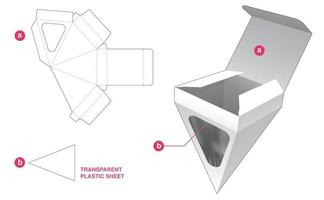 Verpackungsbox mit Stanzschablone aus Plastikfolie vektor