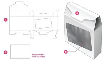 Verpackungsbox mit Stanzschablone aus Plastikfolie vektor