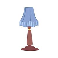 retro Jahrgang Tabelle Lampe Karikatur Vektor Illustration