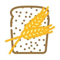 Brot Gerste Ohr Farbe Symbol Vektor Illustration