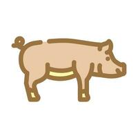 duroc Schwein Rasse Farbe Symbol Vektor Illustration