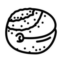 persika rutten mat linje ikon vektor illustration