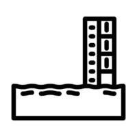 hydrologi forskning hydrogeolog linje ikon vektor illustration